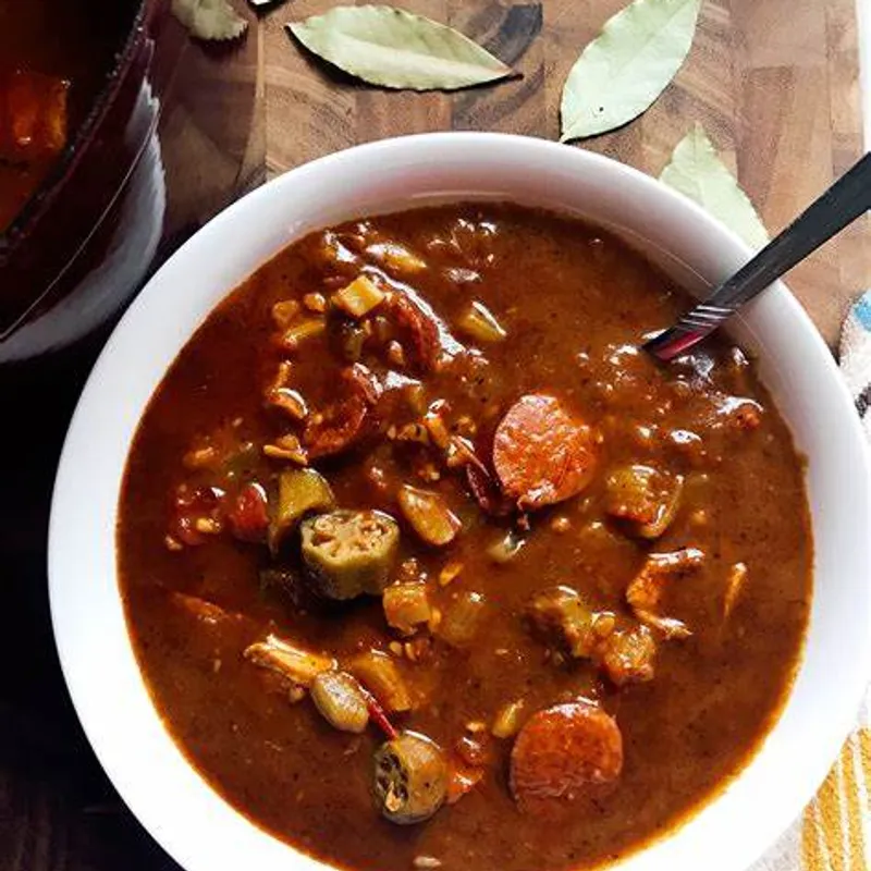 Savory Smoky Gumbo with Andouille and Shrimp image